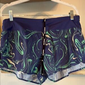 Stylish Blue and Green Women's Shorts